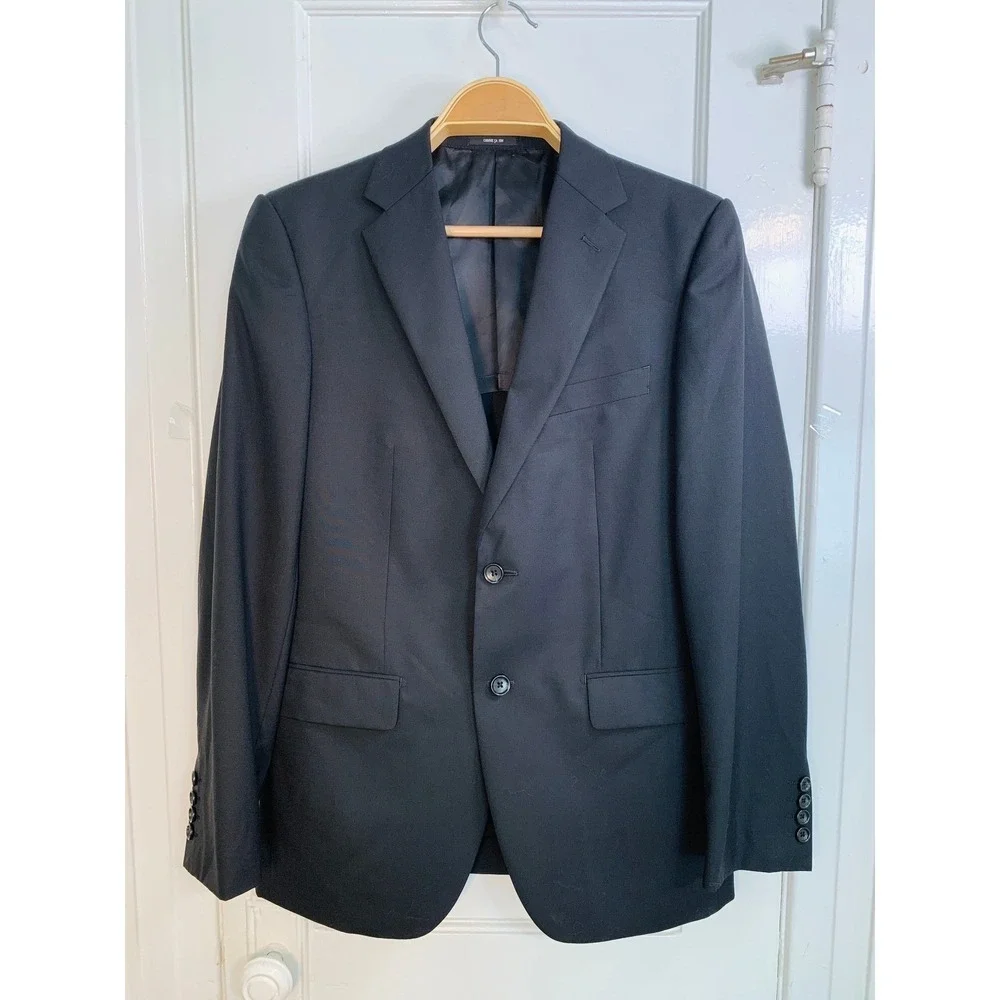 Comme Ca Ism Japanese Brand Mens Tropical Jacket Two Button Navy Suit Blazer / L